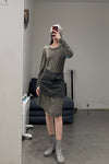 BORIS BIDJAN SABERI Plant-Dyeing Skirt WSKIRT1 FTS10001
